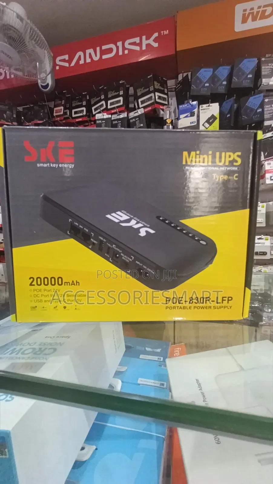 SKE POE Mini DC UPS Router Power Bank 20000mAh for WIFI Router CCTV