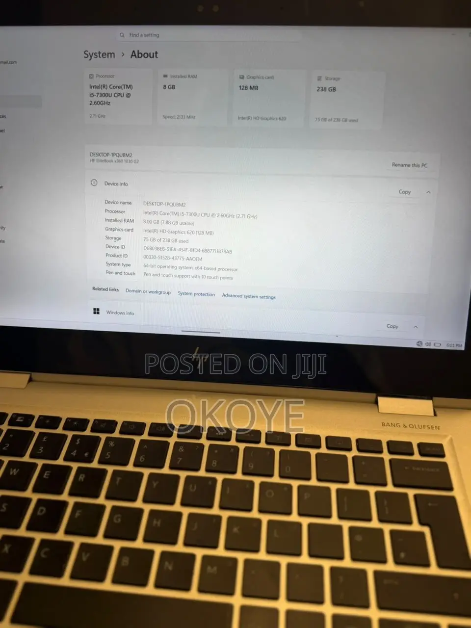 Laptop HP EliteBook X360 1030 G2 8GB Intel Core i5 SSD 256GB