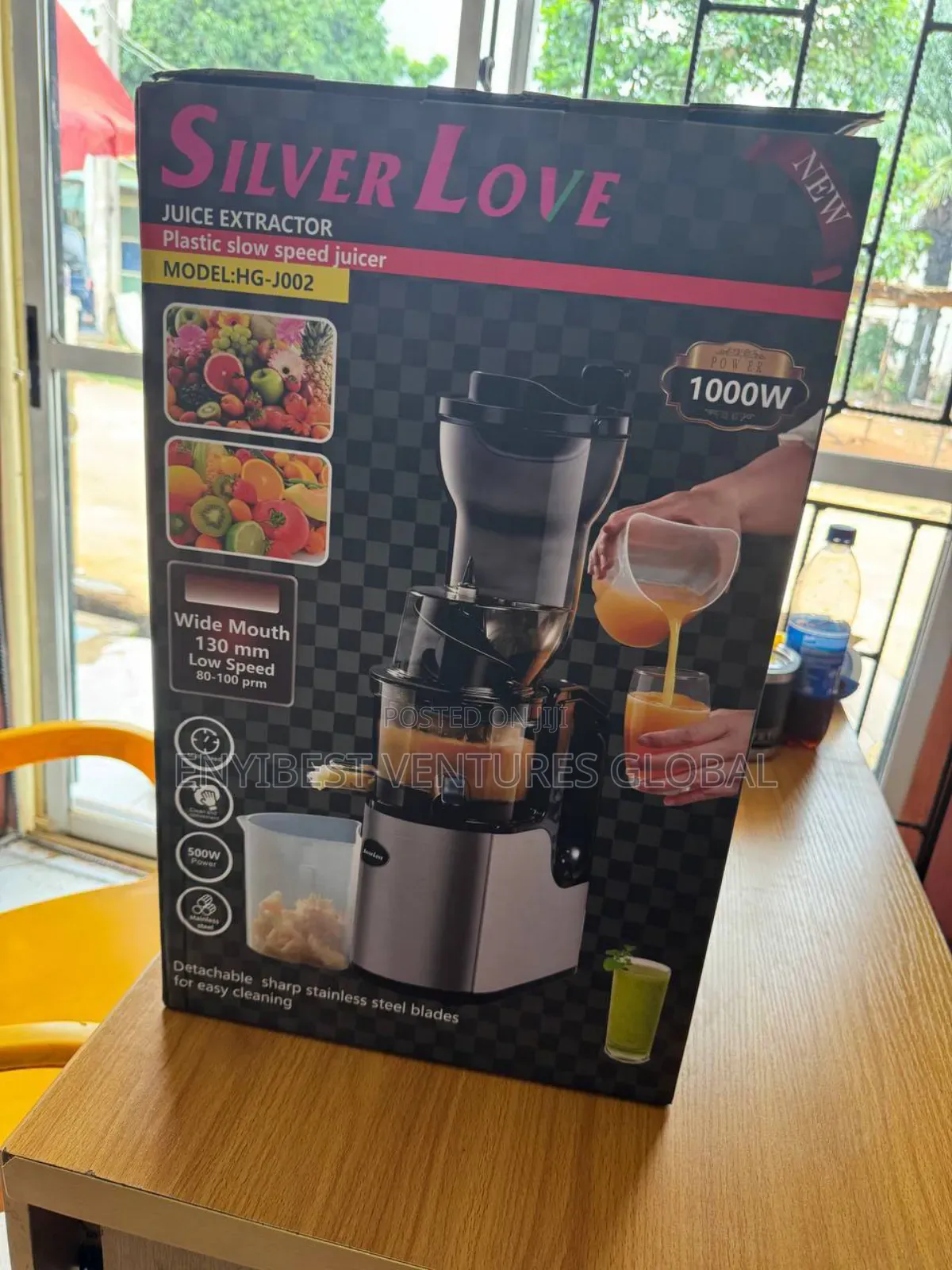 1000watt Silver Love Slow Juicer/Juice Extractor