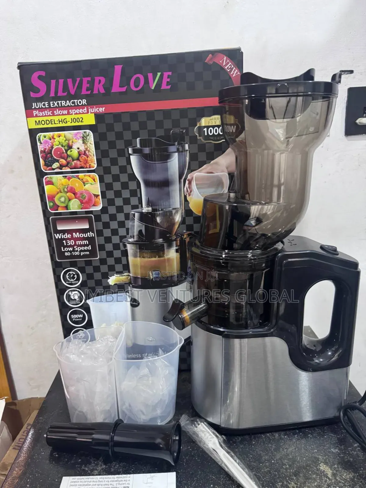 1000watt Silver Love Slow Juicer/Juice Extractor