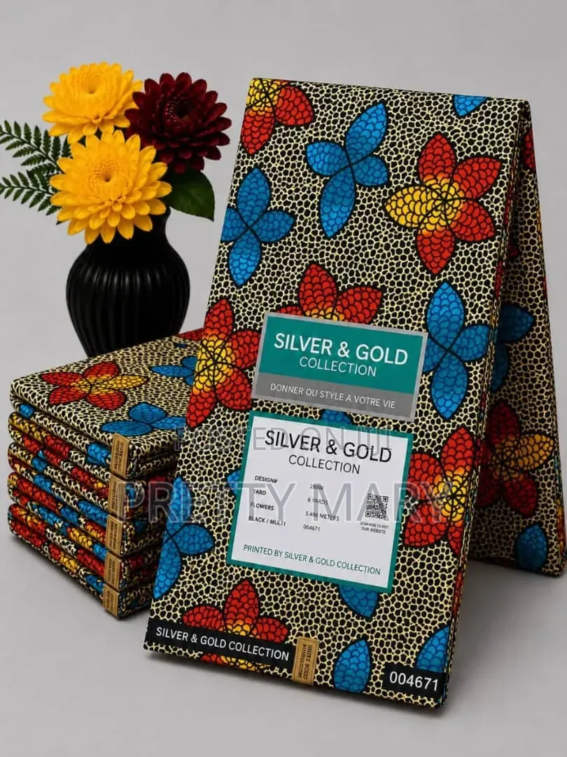 Silver Gold Collection Ankara Fabrics