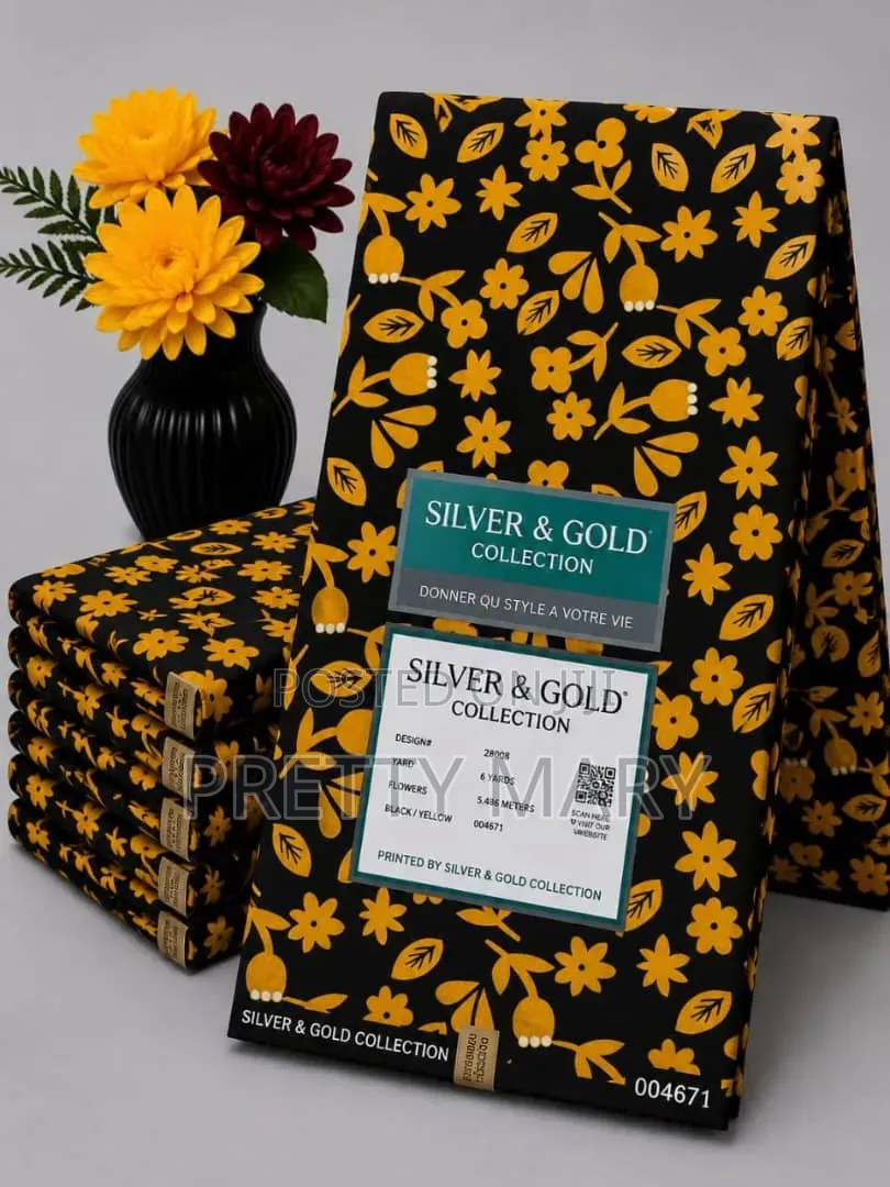 Silver Gold Collection Ankara Fabrics