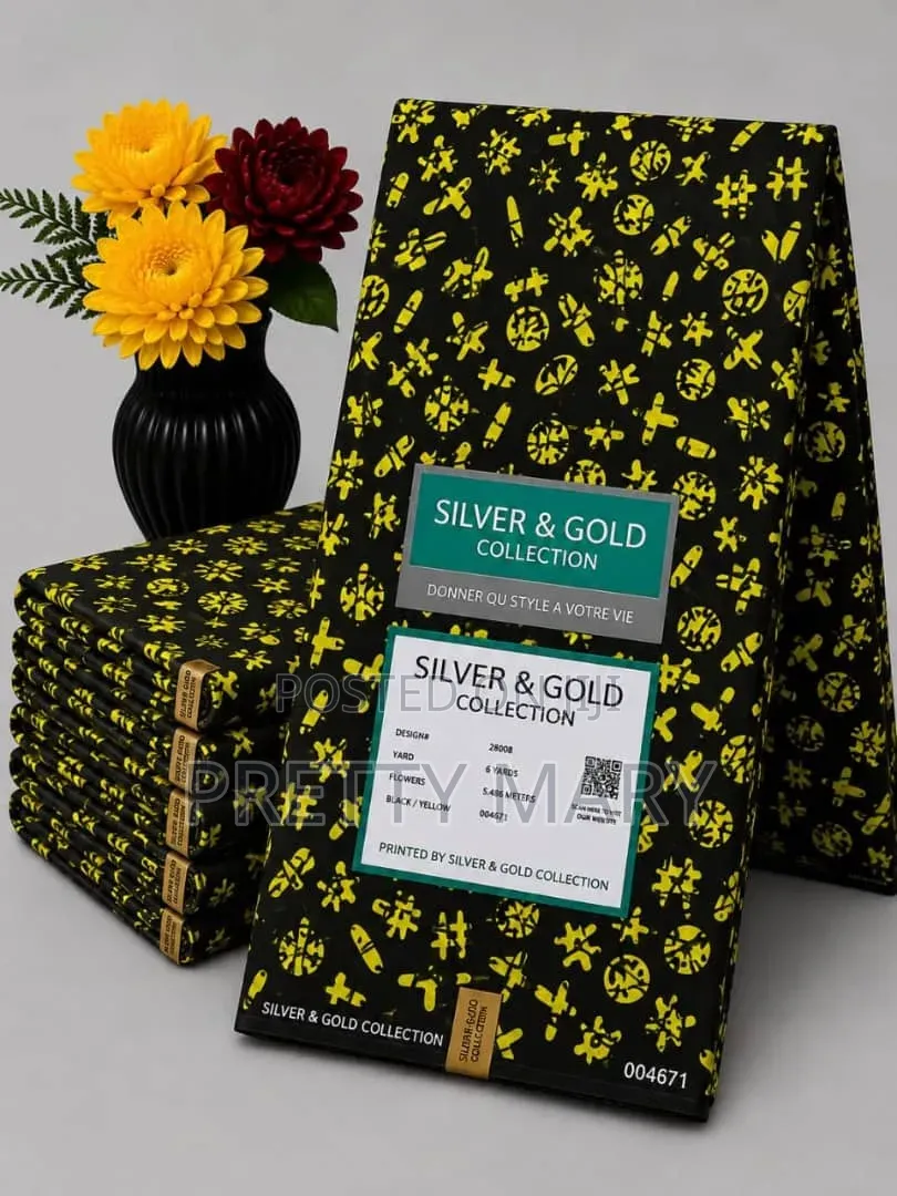 Silver Gold Collection Ankara Fabrics