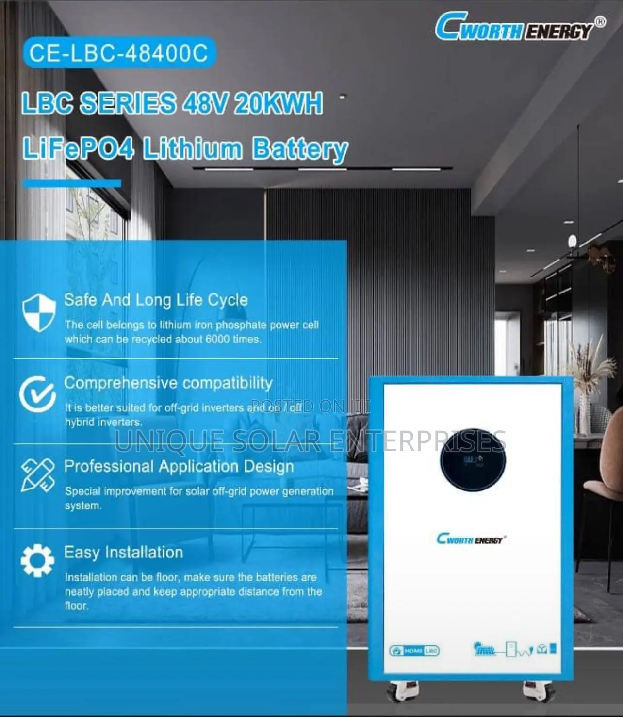 Cworth Energy Lithium Battery