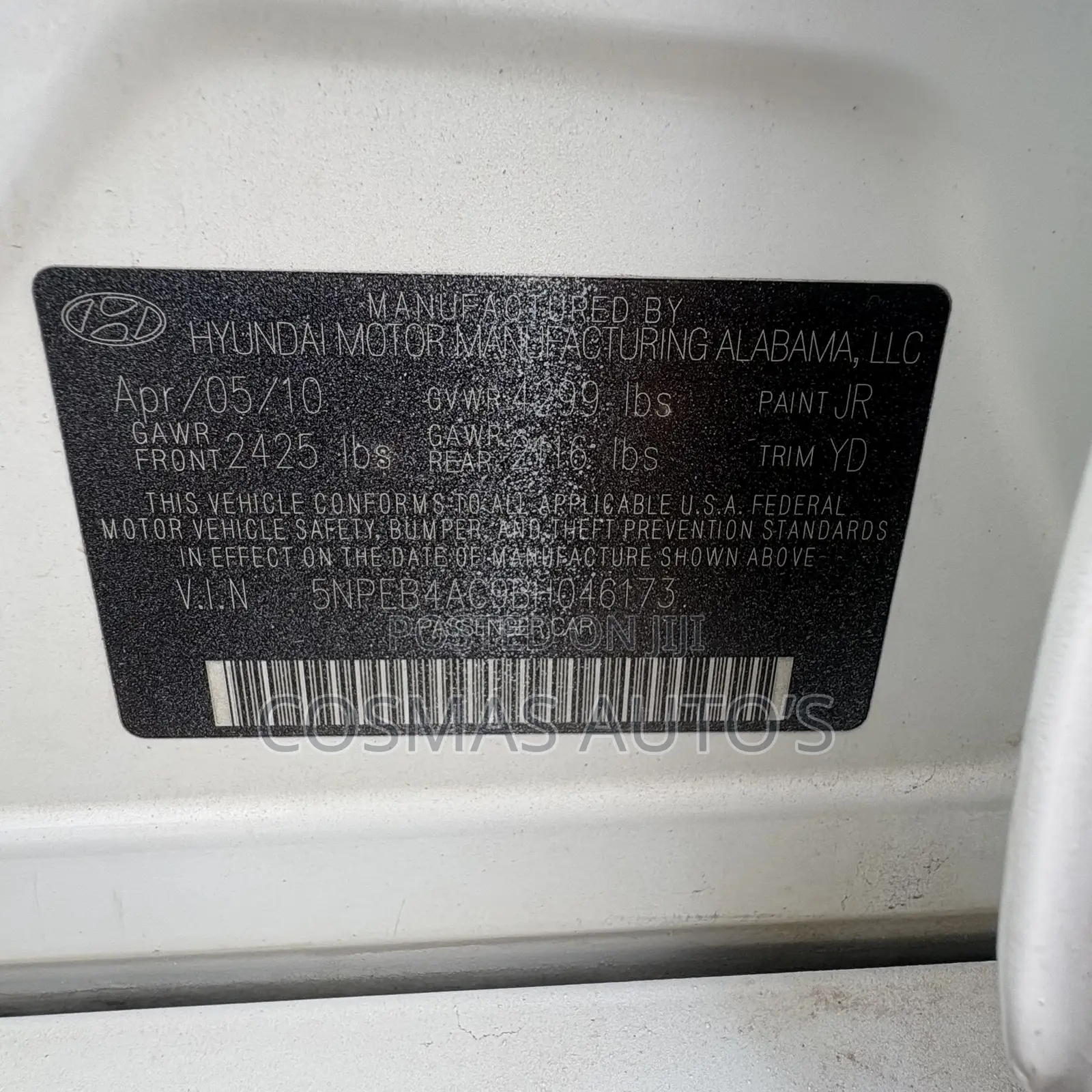 Hyundai Sonata 2011 White