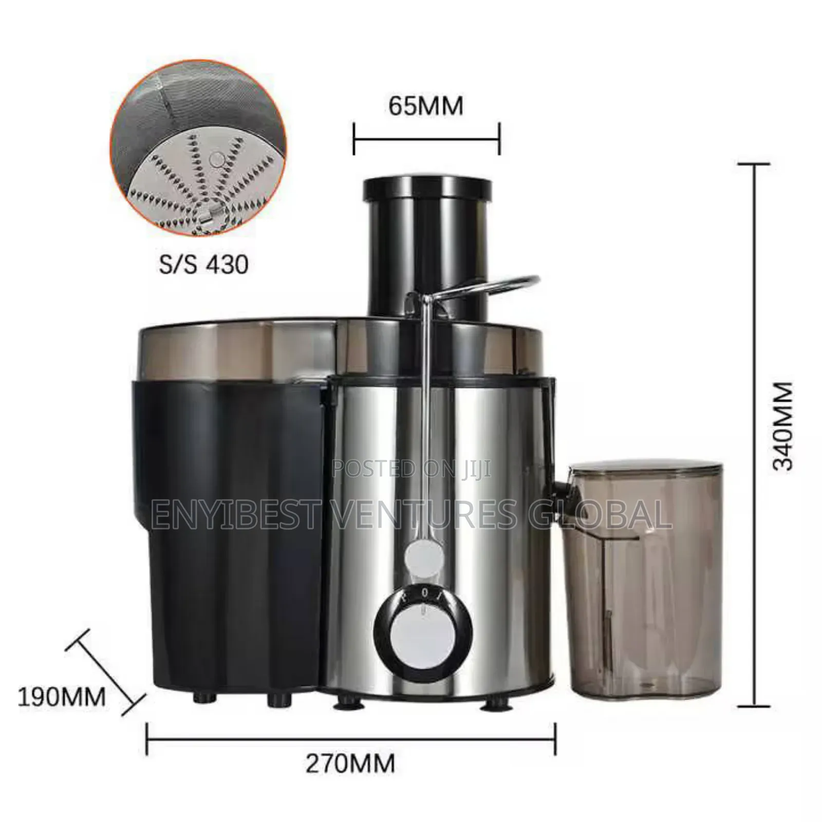 Silver Love Stainless Steel Juice Extractor