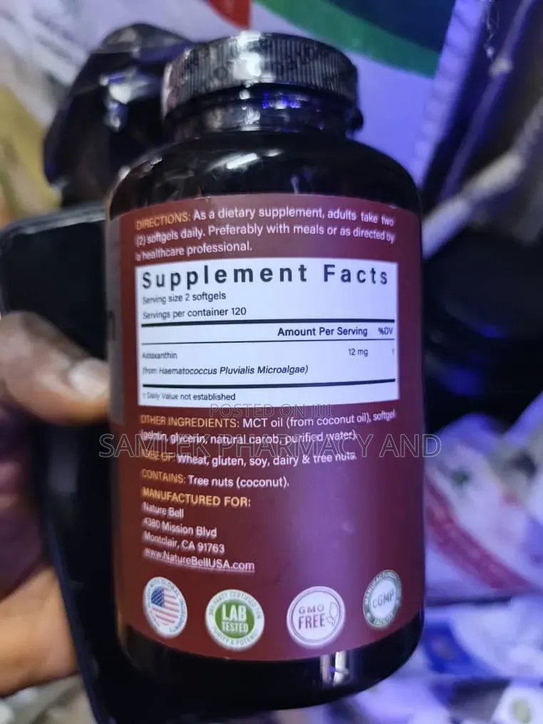 NatureBell Astaxanthin 12mg,240Softgel Supports Eye,Skin,Cell Health