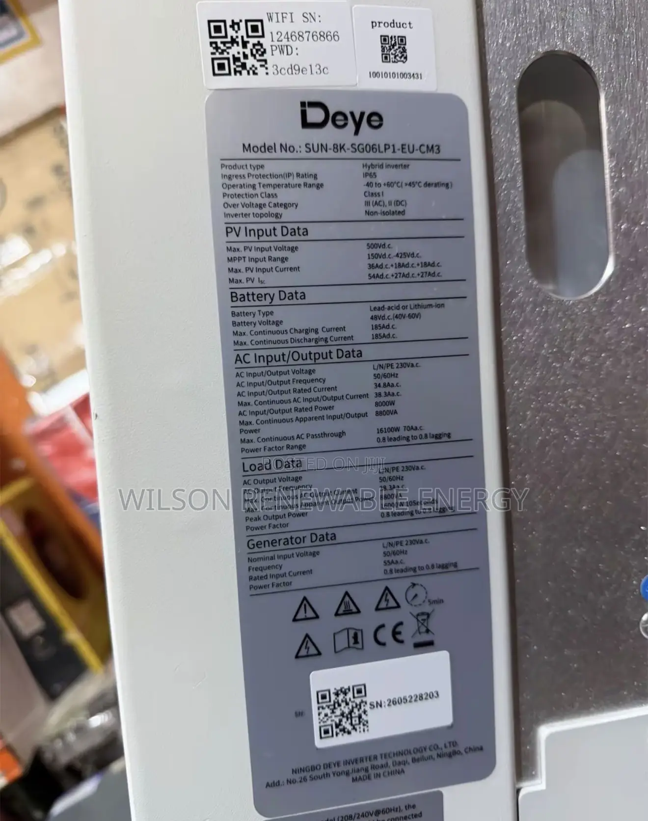 8kva Deye Hybrid Inverter (Cm3)