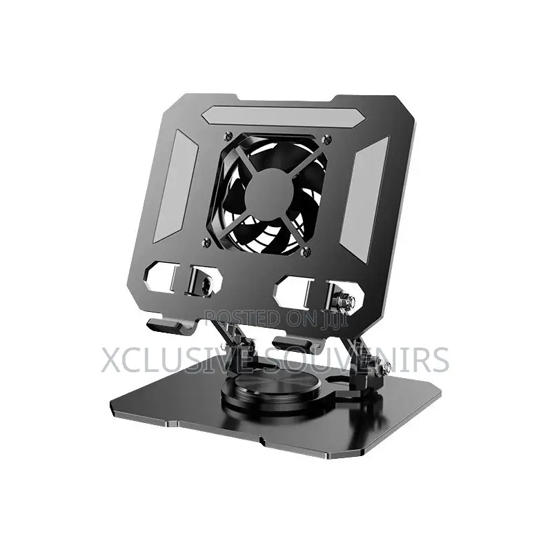 Adjustable Foldable Metal Tablet PC Stand With Fan for Tablet/Laptop