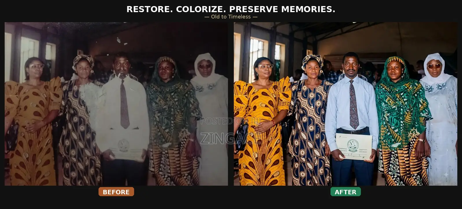 Professional Old Photo Restoration Colourisation | Editing