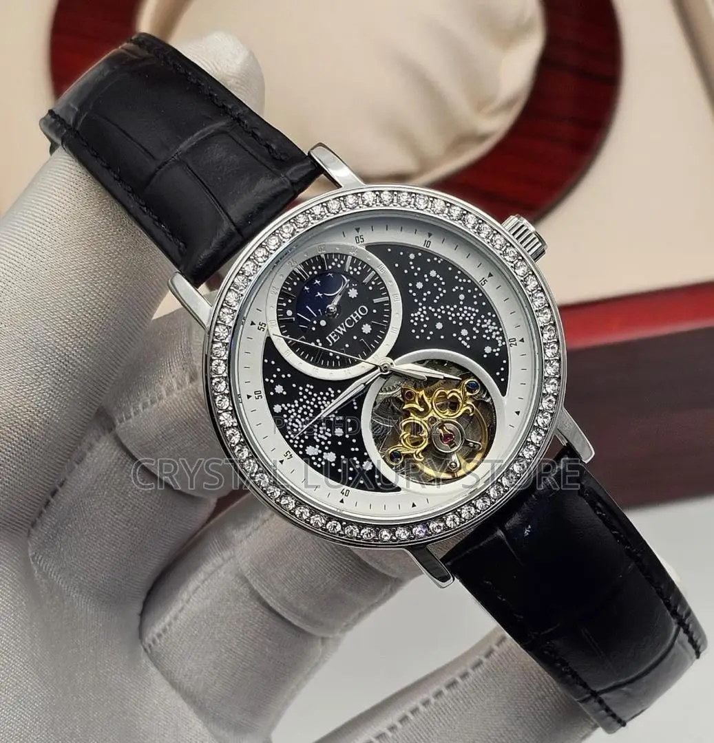 Jawcho Quality Luxury Men Automatic Engine Wristwatch