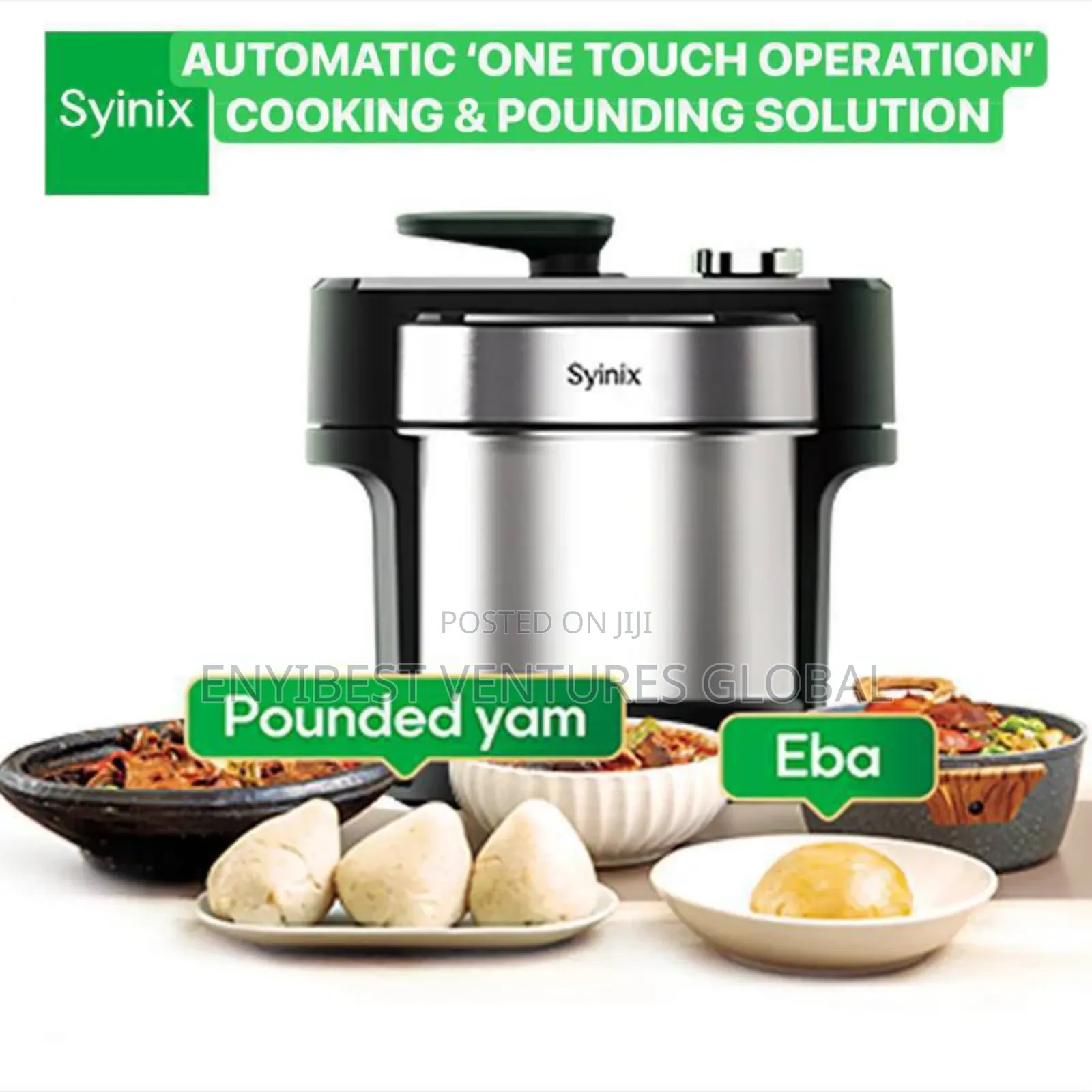 6l Syinix Multifunctional Cooking Pounding Swallow Maker Eco