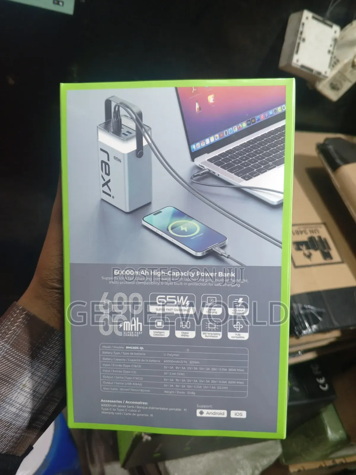 Rexi Laptop Power Bank 60000amh