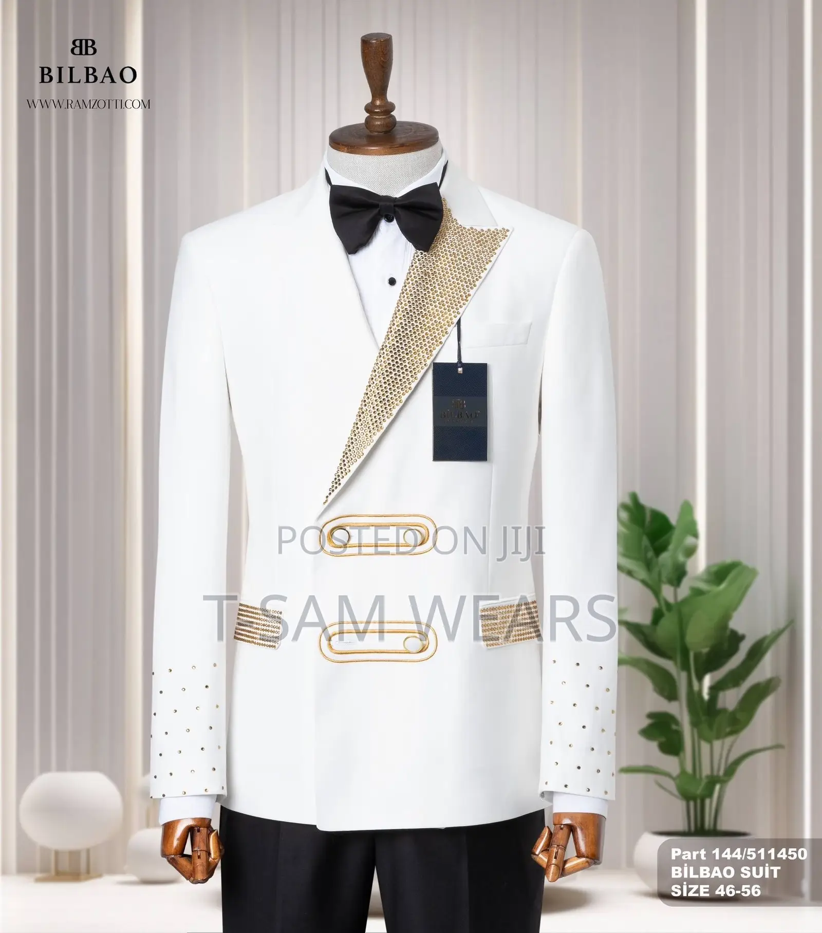 Bilbao Double Breasted Stones Designer Suit