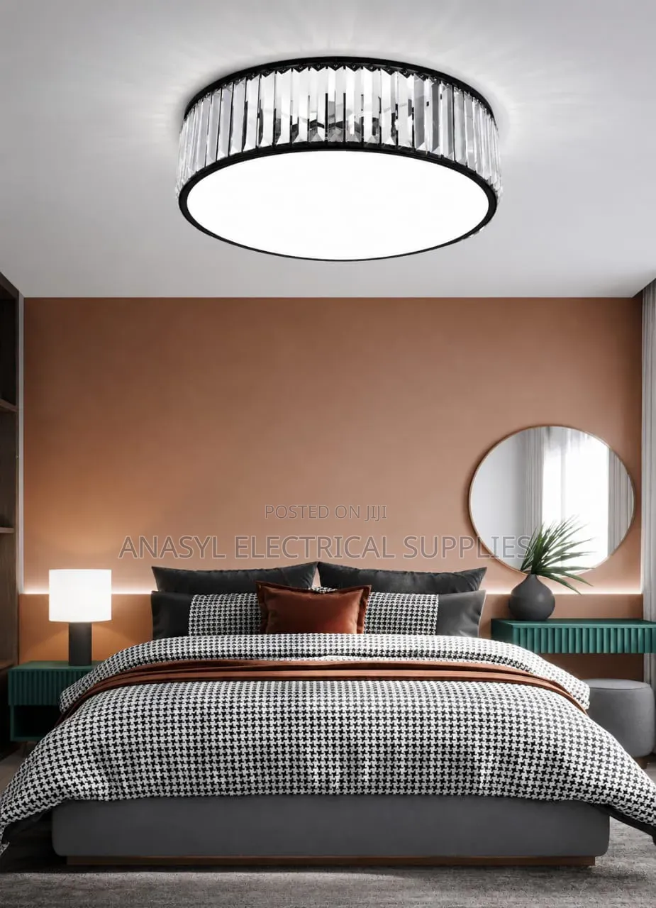 Modern Drum Flush Mount Ceiling Light
