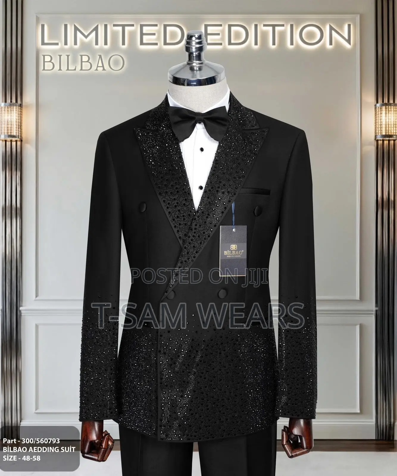 Bilbao Double Breasted Stones Designer Suit
