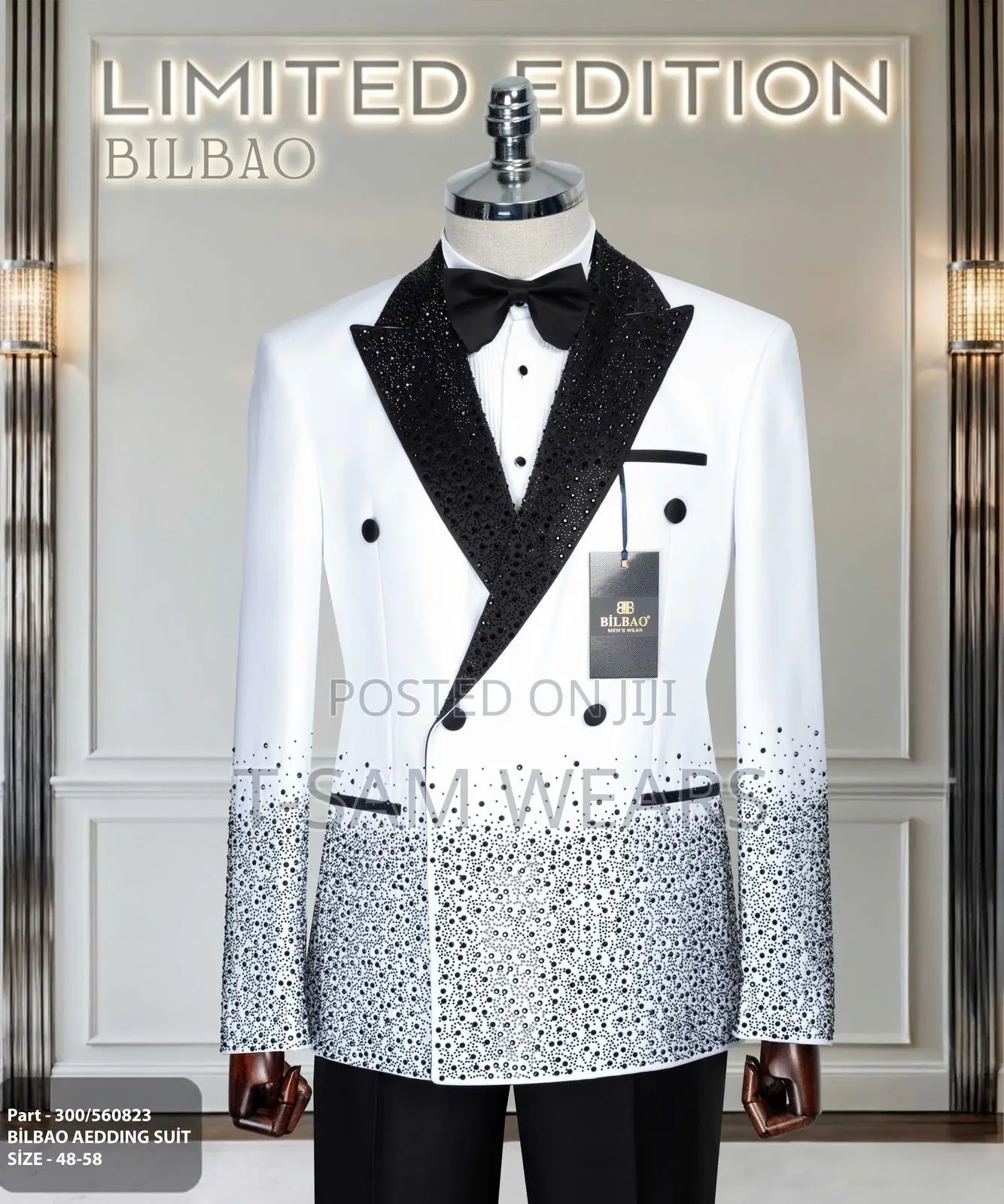 Bilbao Double Breasted Stones Designer Suit