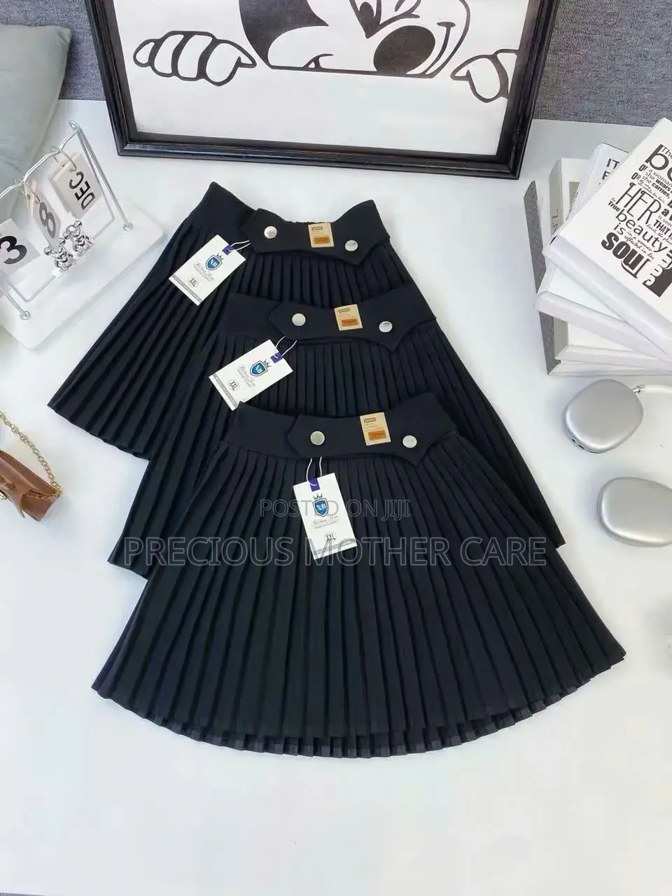 Girl Pleated Skirt Black