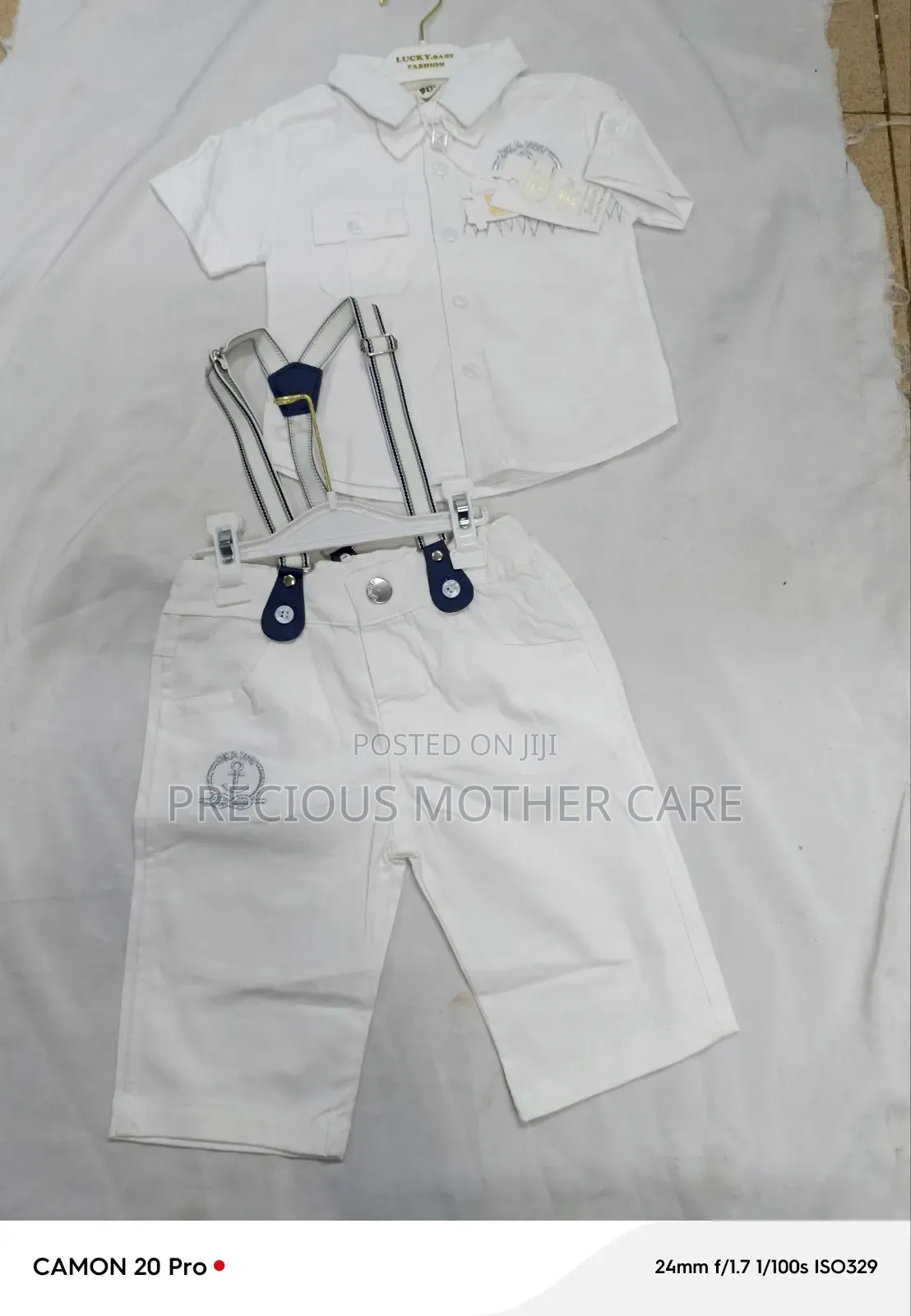 Quality Baby Boy Christening Wear White Shirt,trouser and Suspender