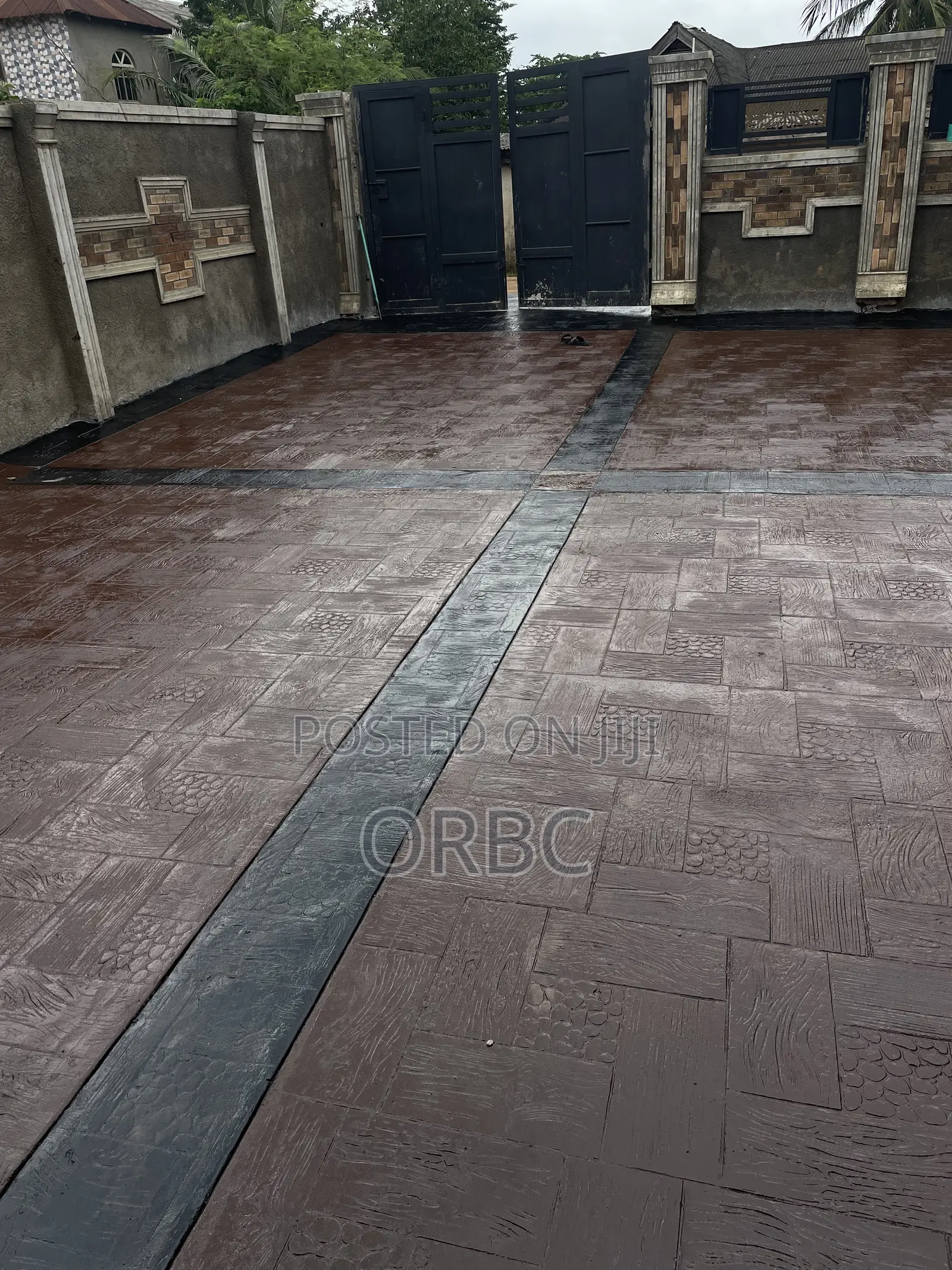Wooden Frame Stamp Concrete