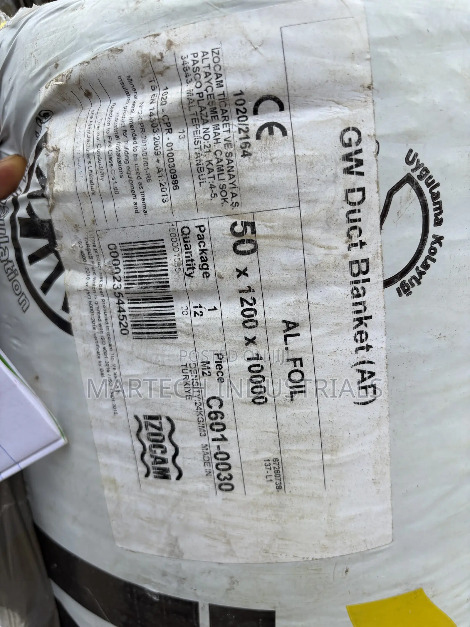 Izocam Rockwool 50mm With Aluminium Foil