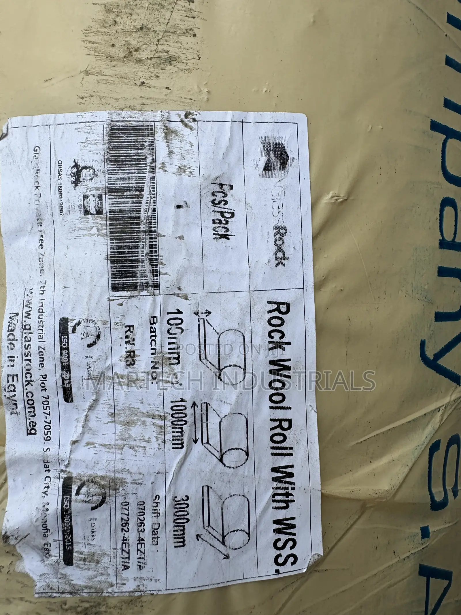 Glass Rock Rockwool With Wire Mesh 100mm