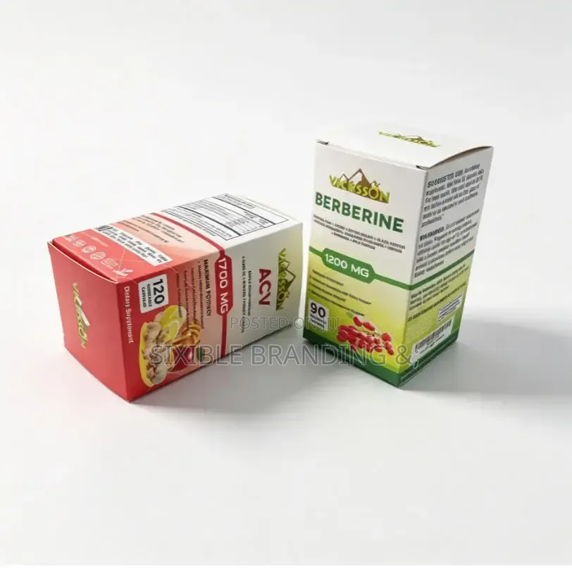 Cardboard Paper Boxes for Medicine and Supplement Bottles
