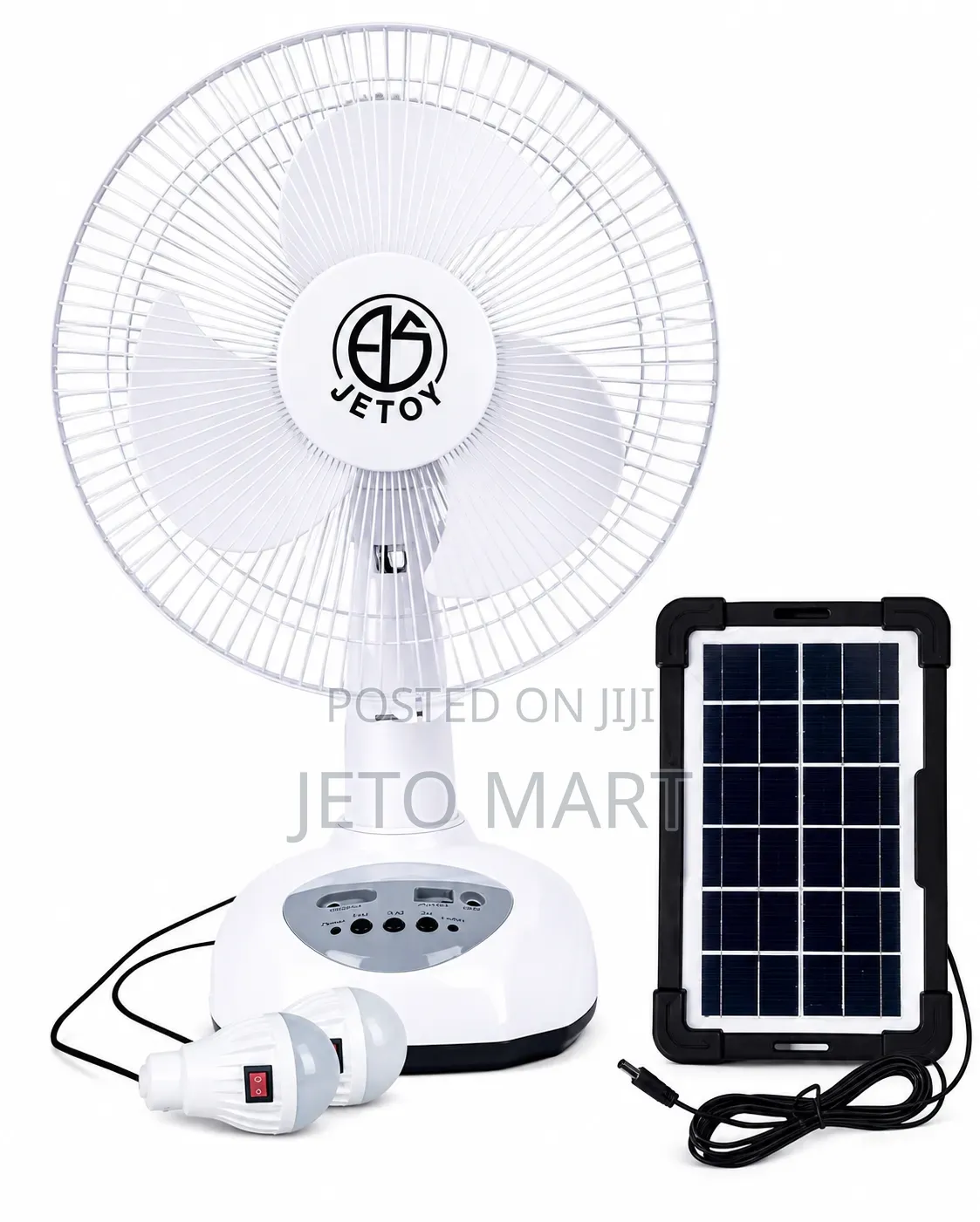 JETOY 12" Rechargeable 3in1 Table Fan