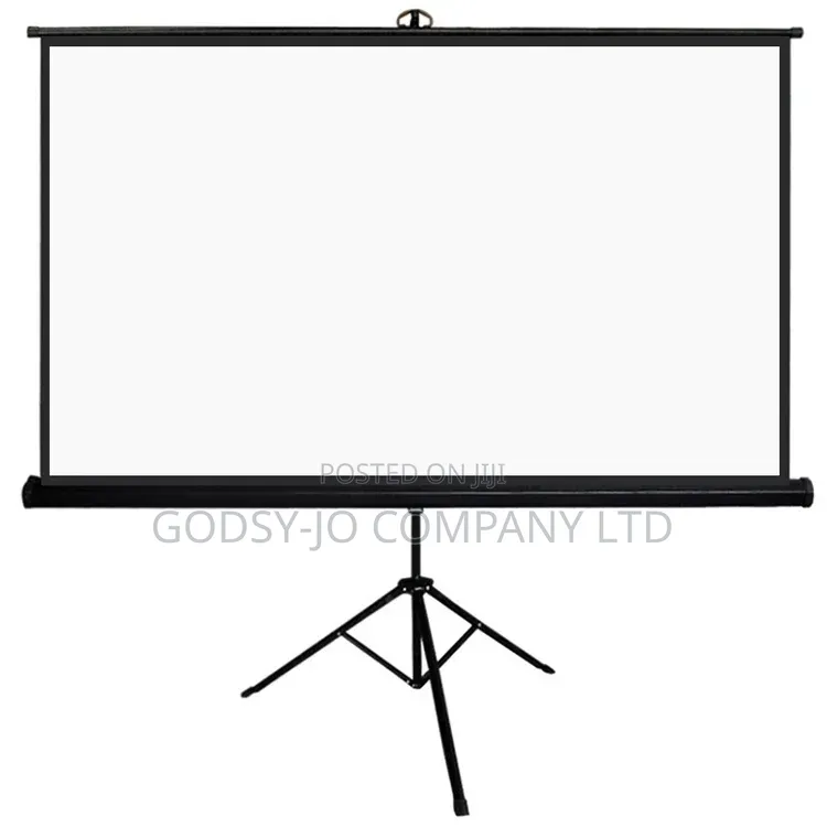 100 Inch Projector Screen With Tripod Stand | Portable HD Projection