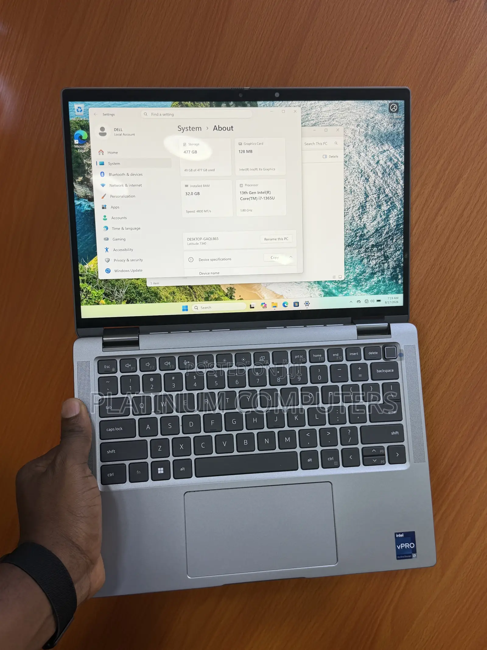 Laptop Dell Latitude 7340 32GB Intel Core i7 SSD 512GB