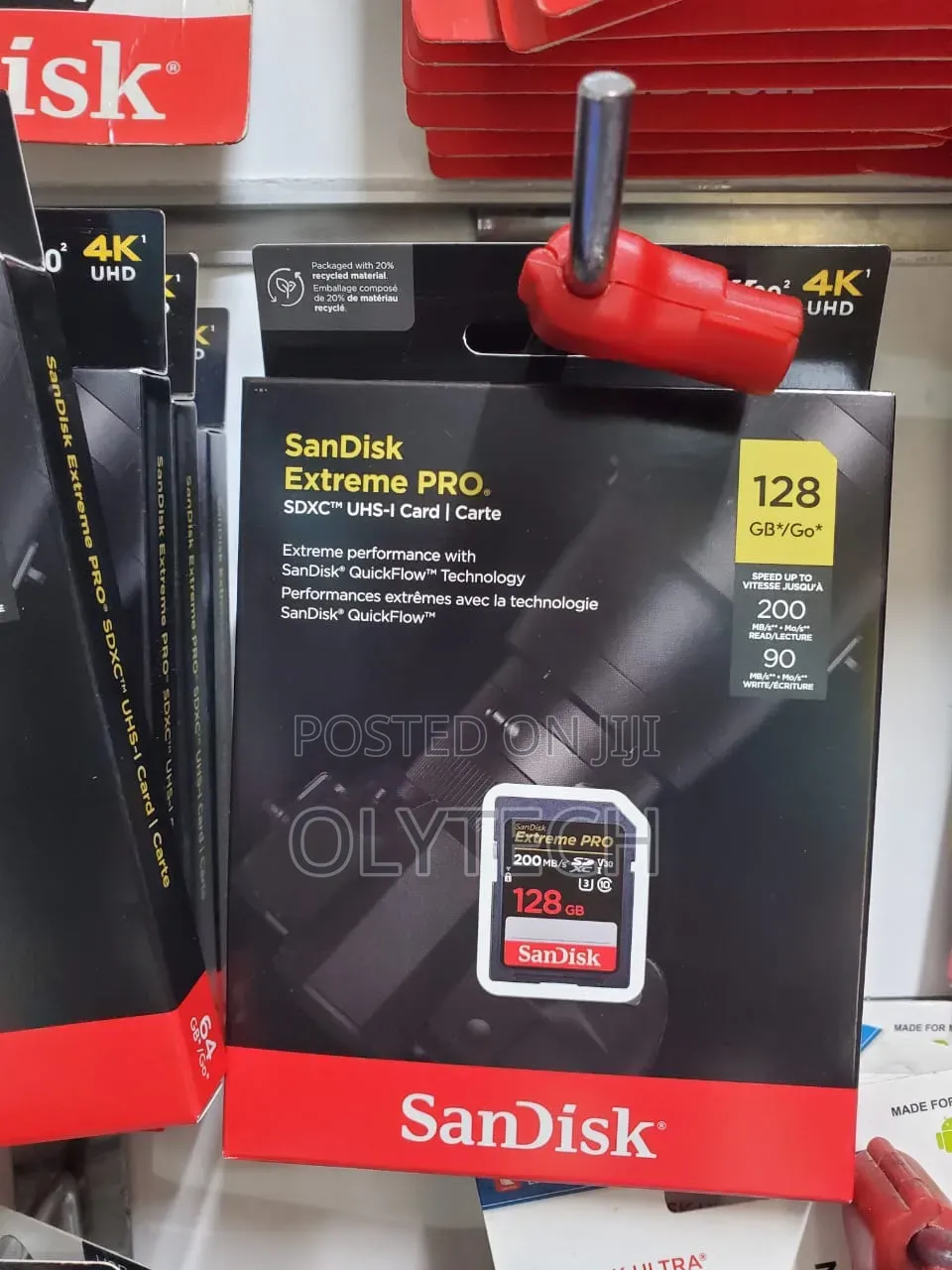 Original SanDisk 128GB Extreme PRO SDXC Memory Card - 200mb/S