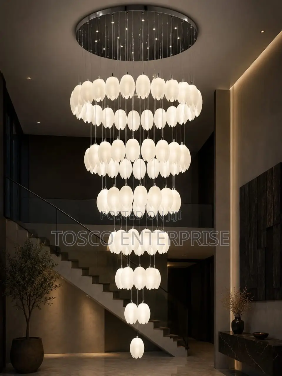 Luxury LED Chandelier | Modern Living Room Ceiling Light