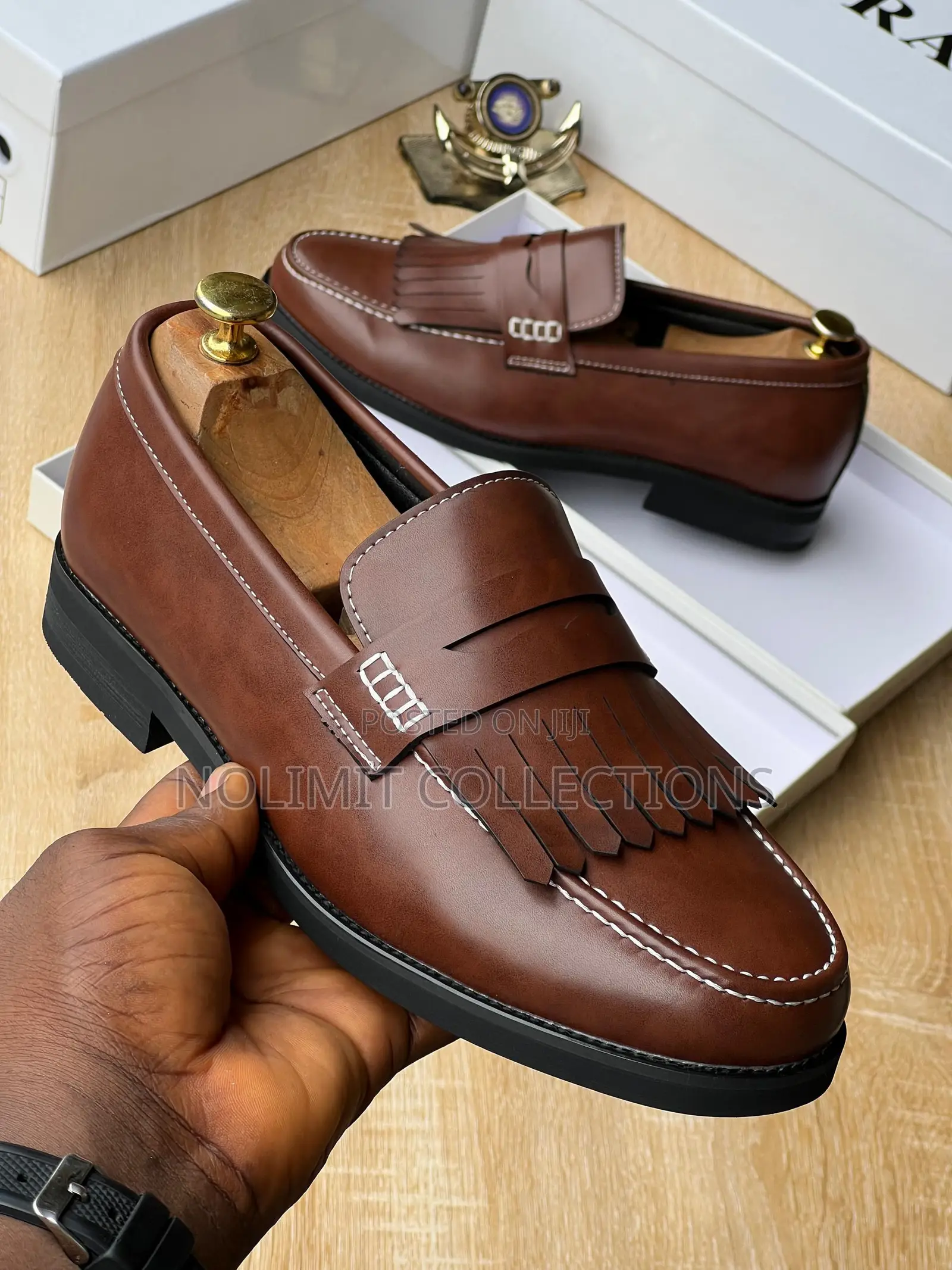 Zara Men's Tassel Leather Loafers