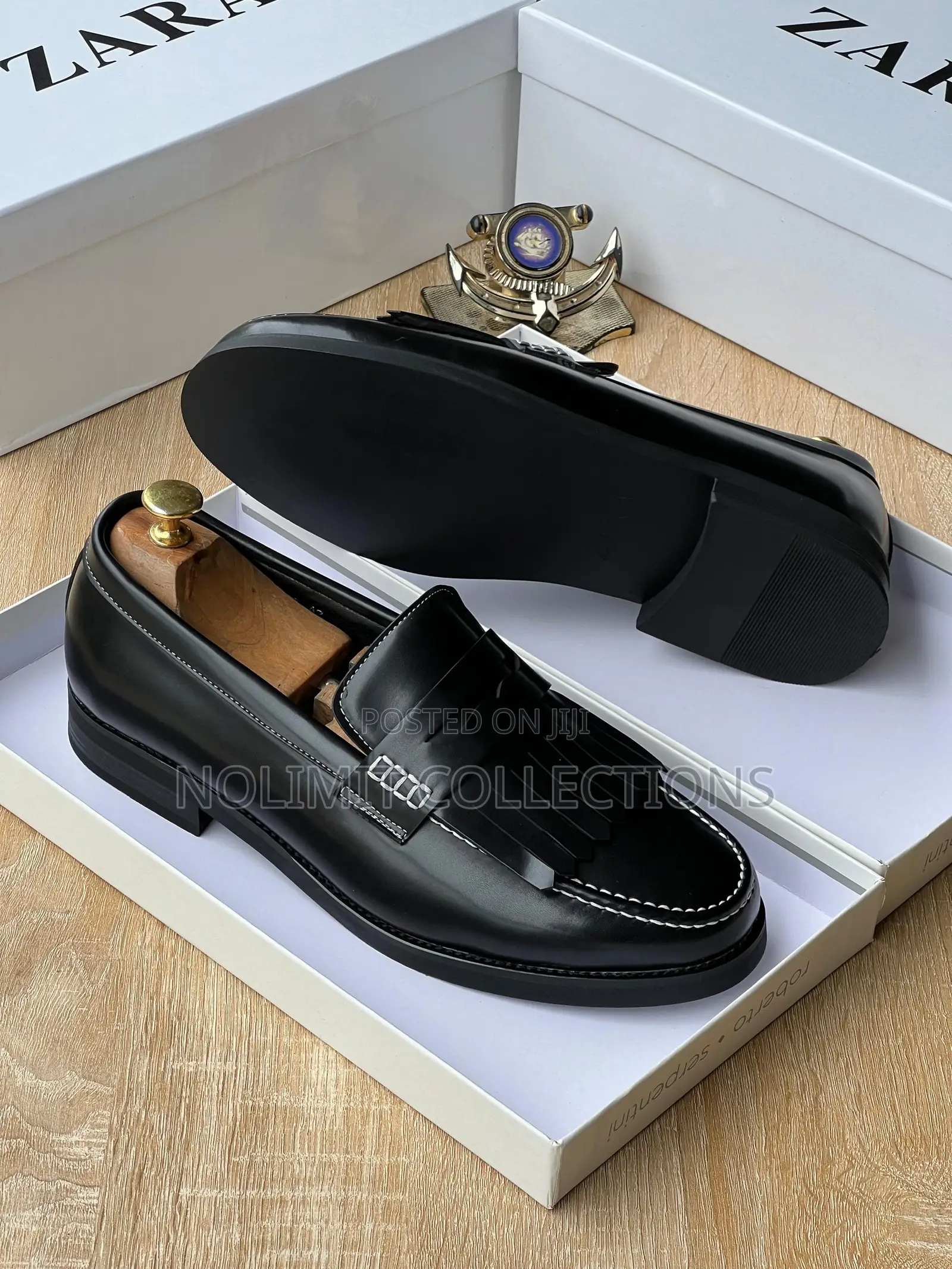 Zara Men's Tassel Leather Loafers