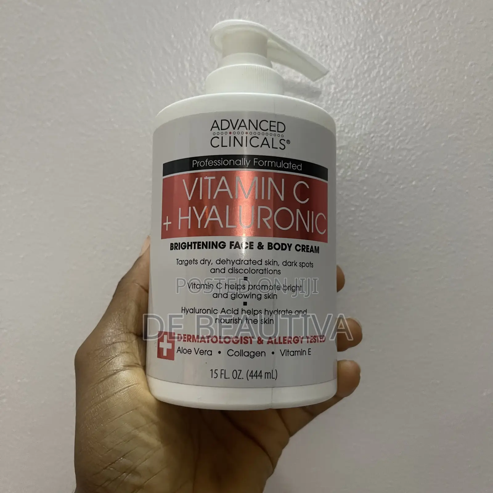 Advanced Clinicals C Hyaluronic Cream -(444ml)