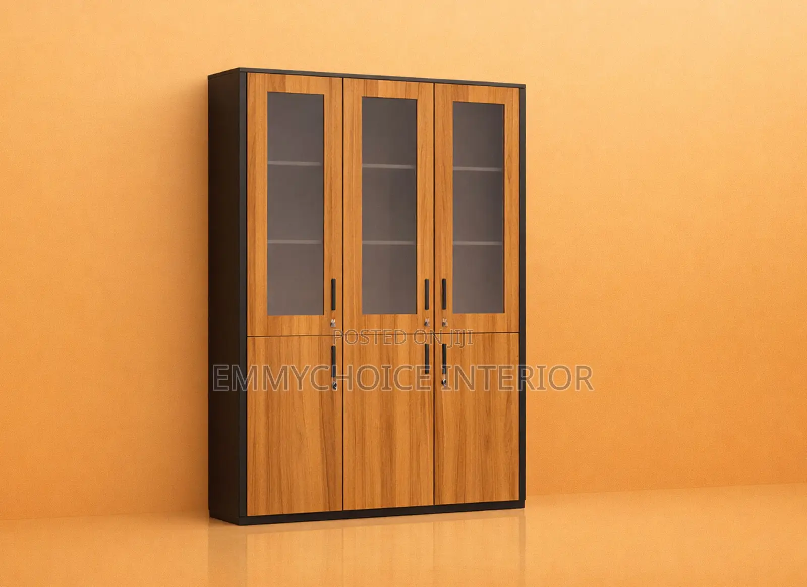 Foreign Executive Office Bookshelf With Full Glass