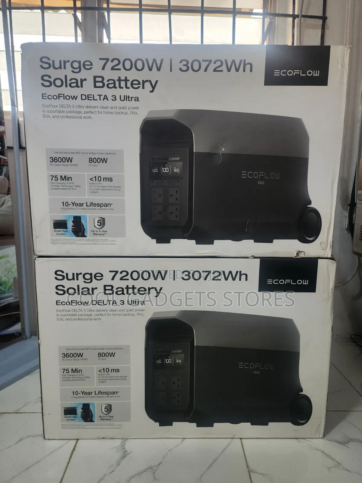 ECOFLOW Delta 3 Ultra 3072Wh Portable Power Station, 3600W AC Output