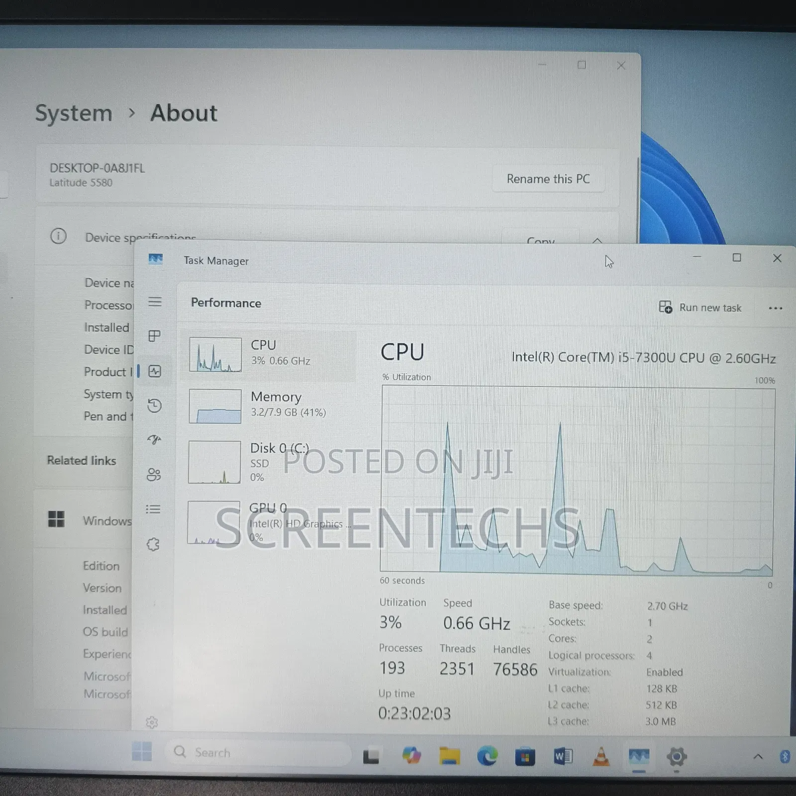 Laptop Dell Latitude 5580 8GB Intel Core i5 SSD 256GB