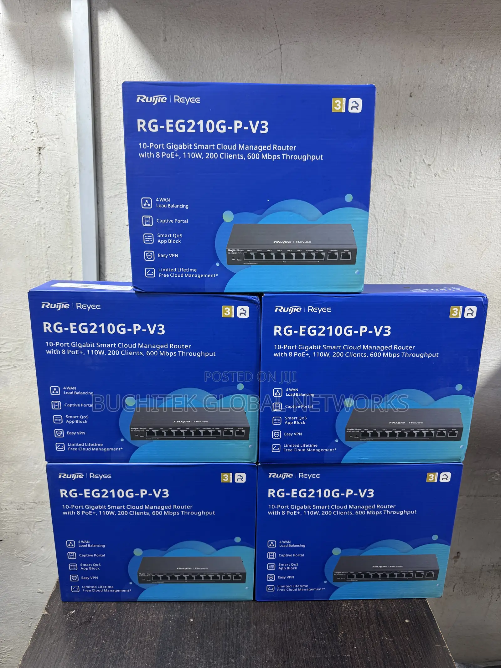 Ruijie RG-EG210-P-V3 10ports Gigabit Smart Cloud Router and Switch.