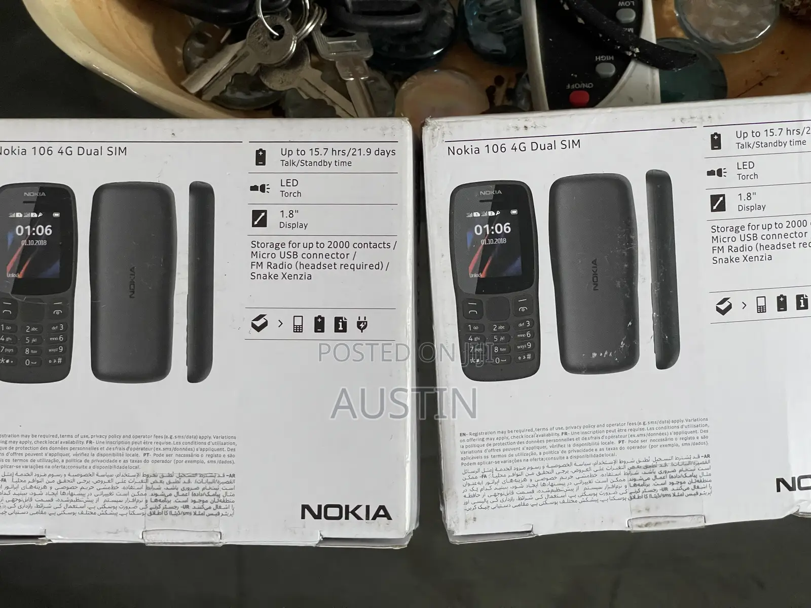 New Nokia 106 Black