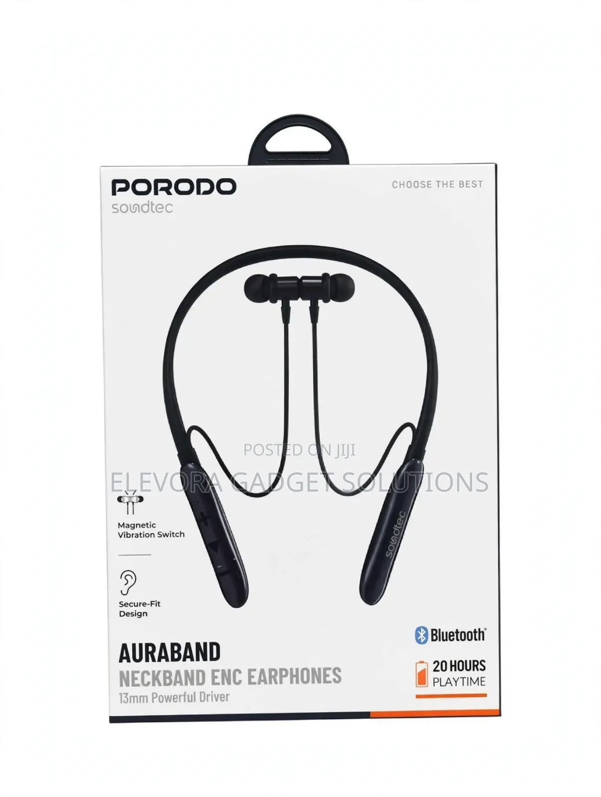 PORODO Soundtec AURABAND Neckband ENC Earphones
13mm Powerful Driver |