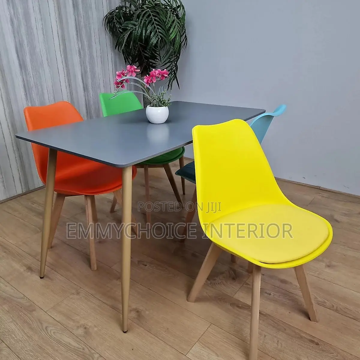 4 Seater Portable Reading Table Dining Set Chairs
