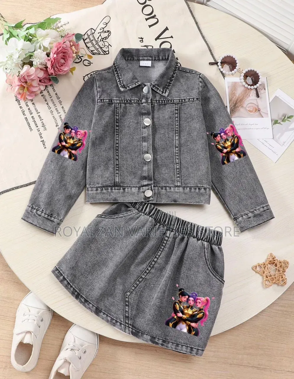 2pcs Kid Denim Barbie Wear