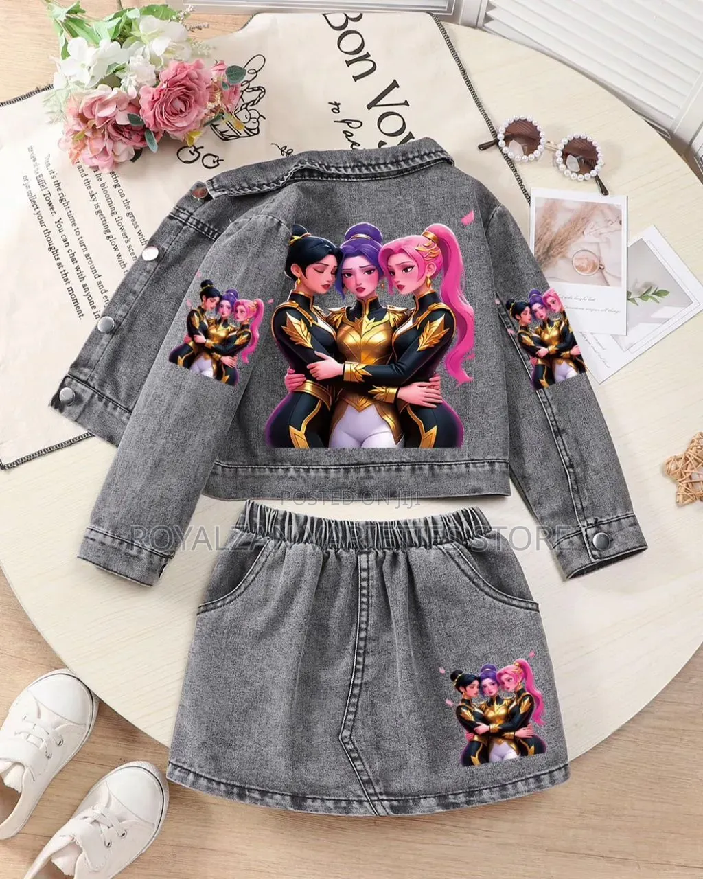 2pcs Kid Denim Barbie Wear