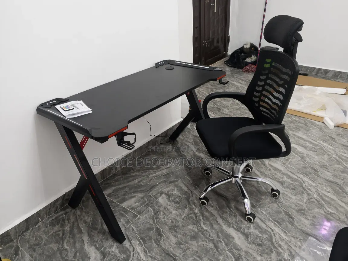 Gaming Desk Ergonomic Office Chair Combo