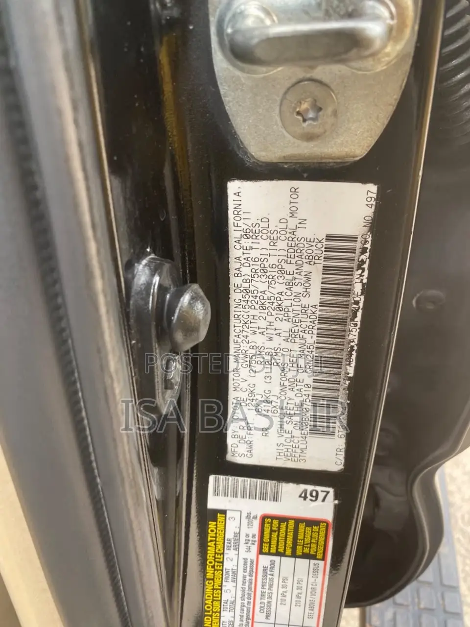 Toyota Tacoma 2012 Black