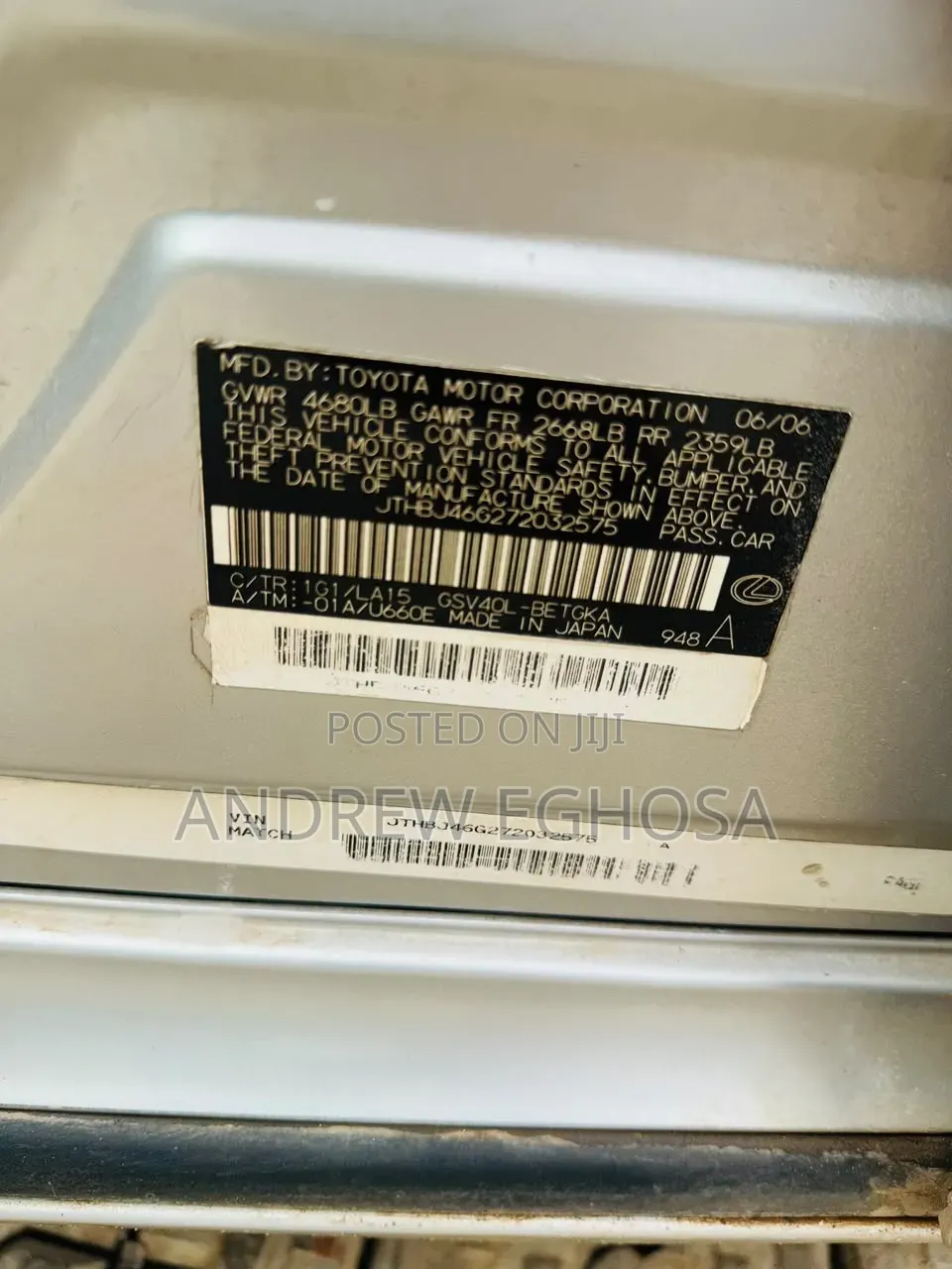 Lexus ES 350 2007 Silver
