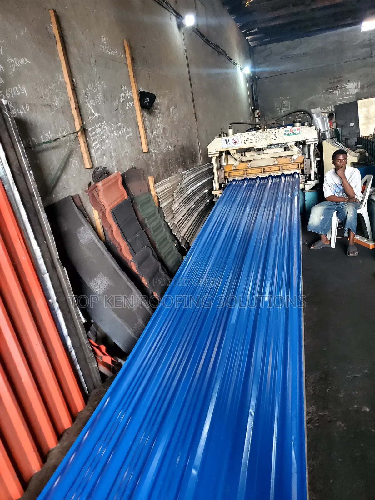 0.55 Grade a Longspan Oven Baked Sheet Blue