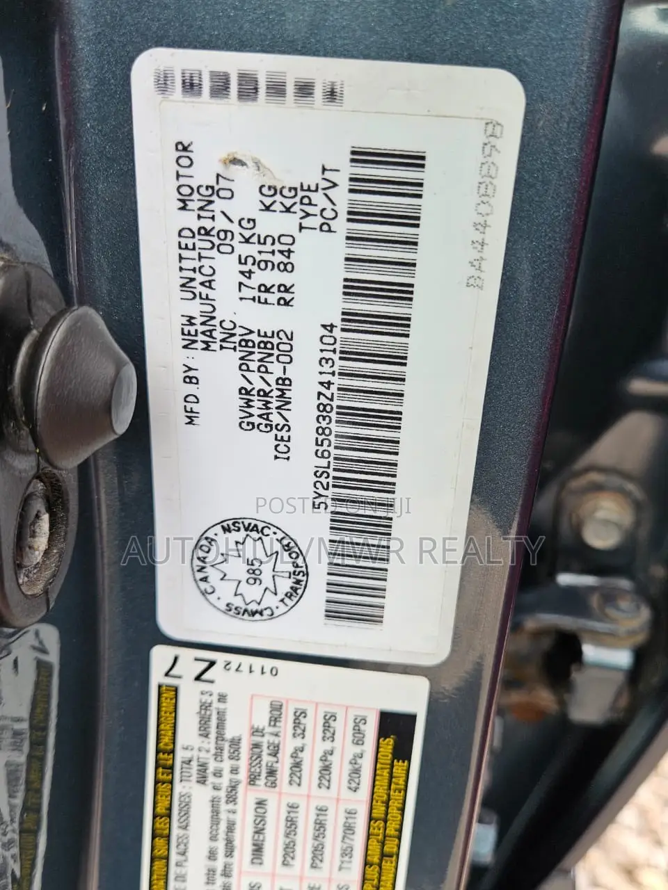 Pontiac Vibe 2008 Blue