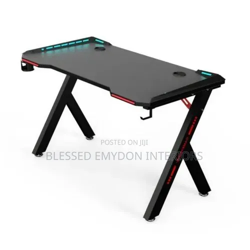 Office/Gaming Chair With Table for Laptop/Desktop- Black